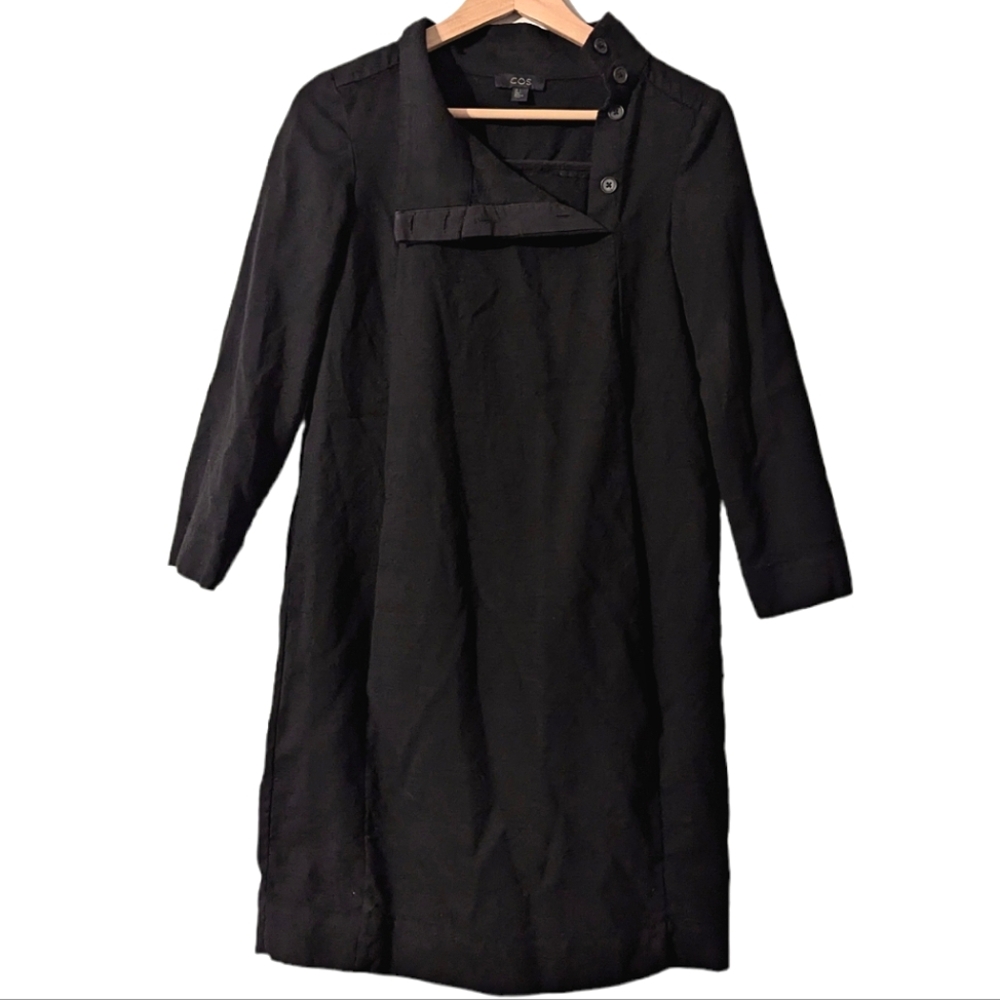 Cos Wool Long Sleeve Open Buttoned Collar Lined B… - image 1